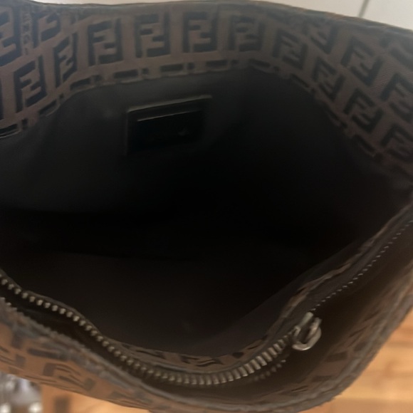 FENDI Brown FF Fabric small shoulder purse - Picture 4 of 6